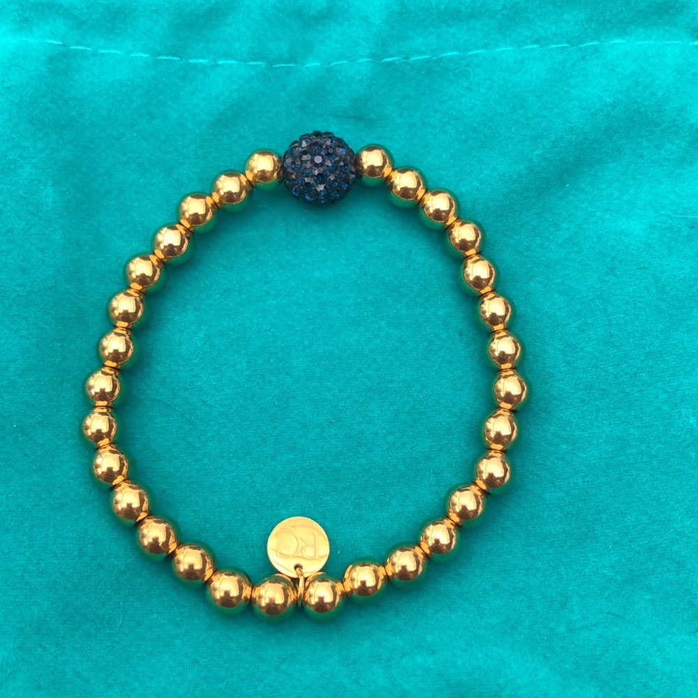 Rustic cuff Ireland navy and gold